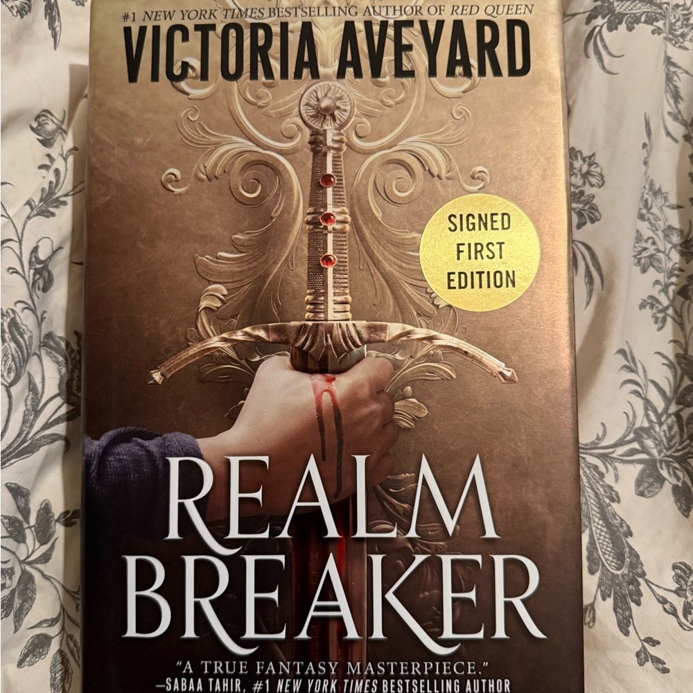 Signed First Edition of Realm Breaker by Victoria Aveyard